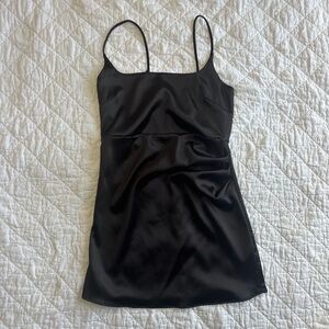 Zara Black Satin Dress